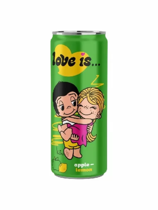 Газированный напиток Love Is Apple-Lemon 330 мл.