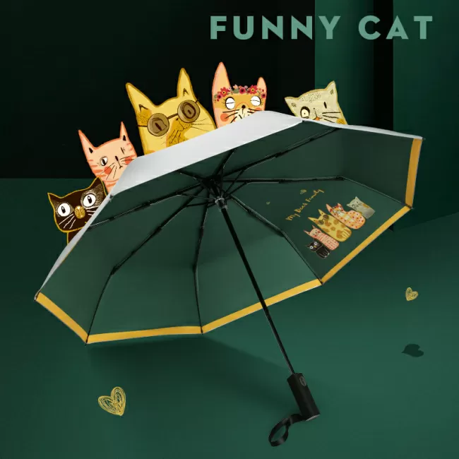 Зонт механический складной Веселые коты