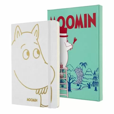 Записная книжка Moomin (в линейку) Large белый (в подарочной коробке)