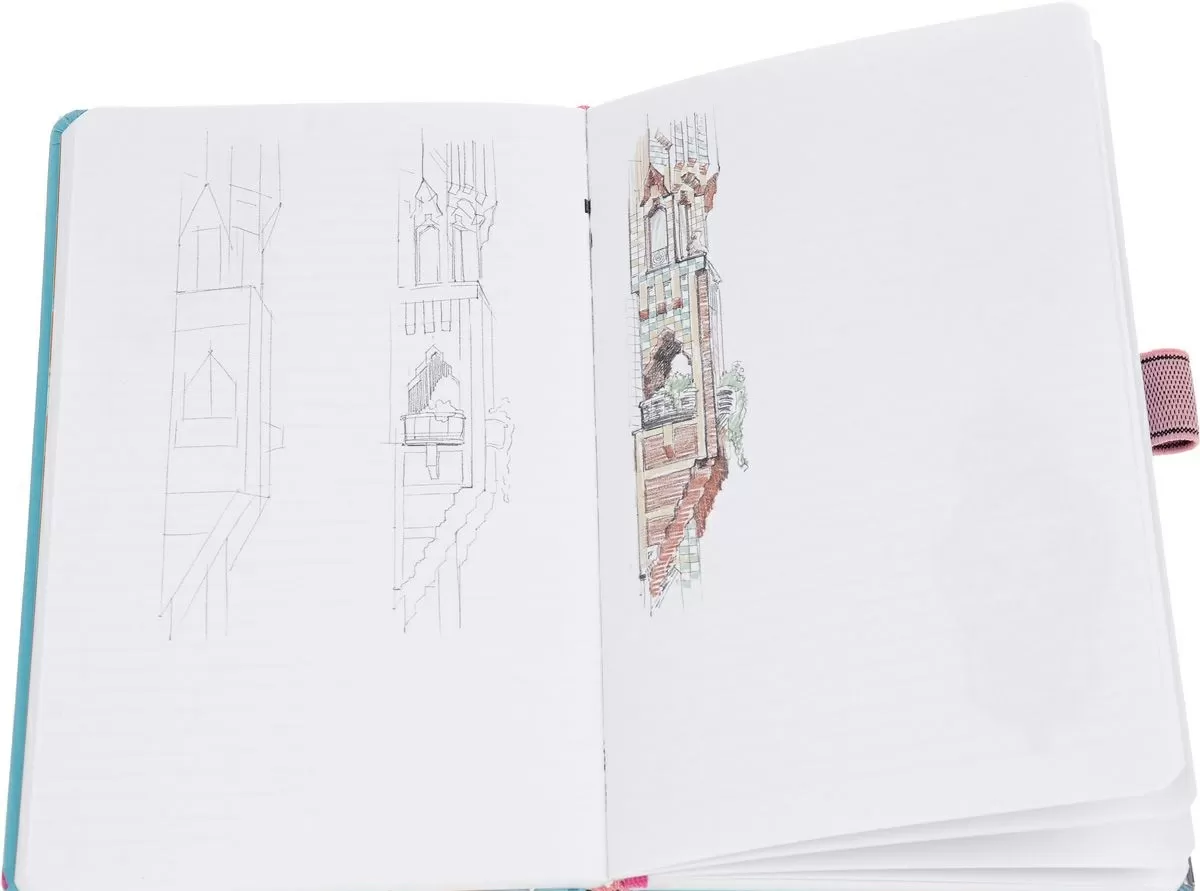 Блокнот Барселона. Книга эскизов. Искусство визуальных заметок (мята)