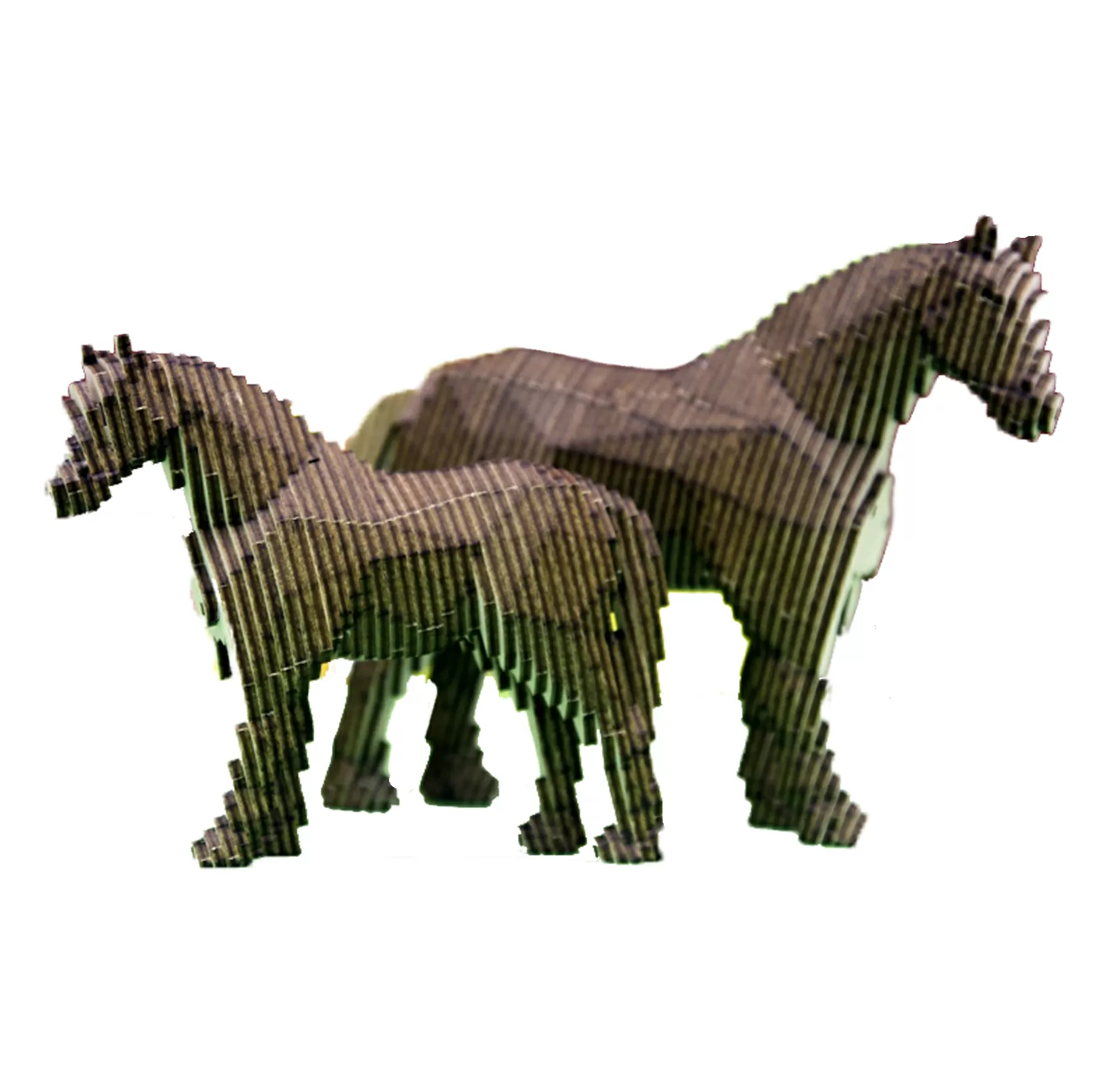 Деревянный конструктор Лошадь с жеребёнком
