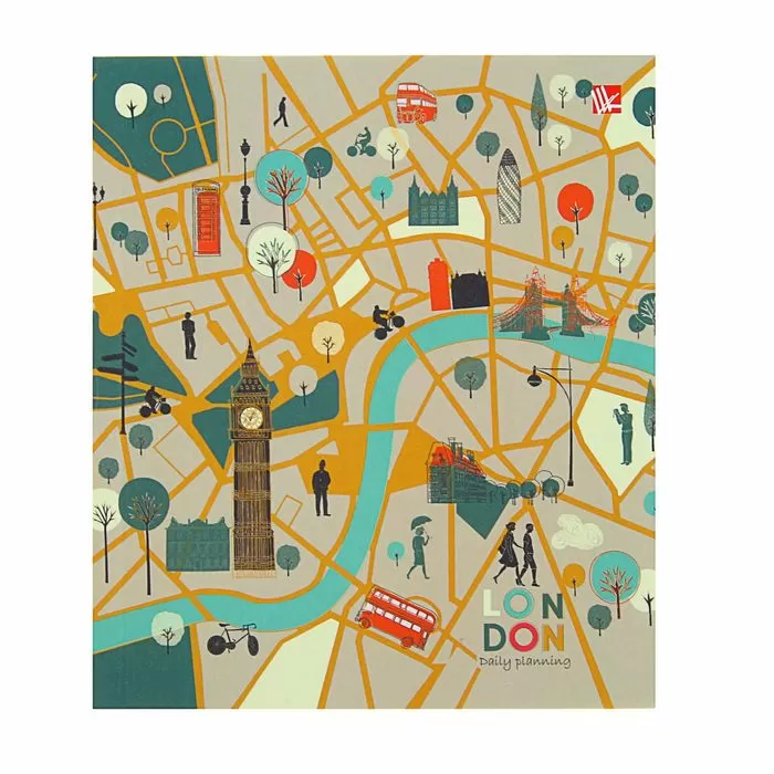 Блокнот Графика Карта Лондона  80л.