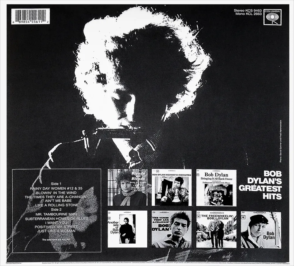 Пластинка Bob Dylan - Bob Dylans Greatest Hits
