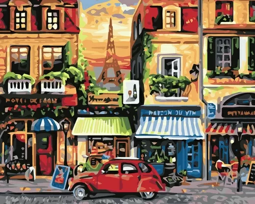 Картина по номерам Улочка в Париже