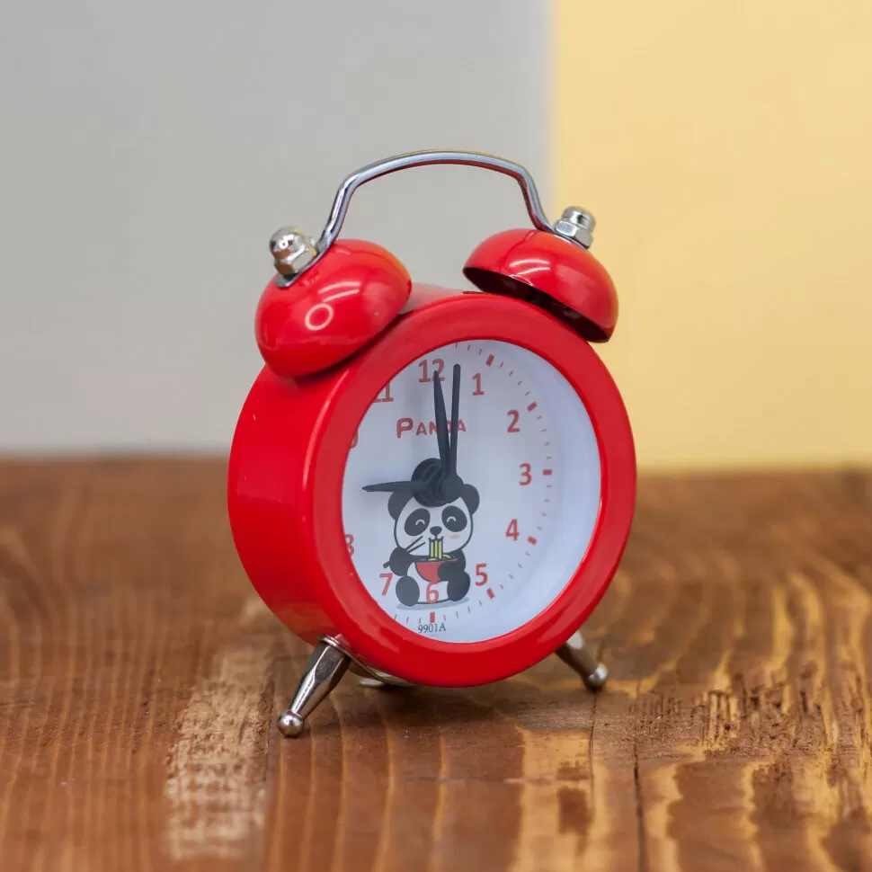 Часы-будильник Mini panda (red)