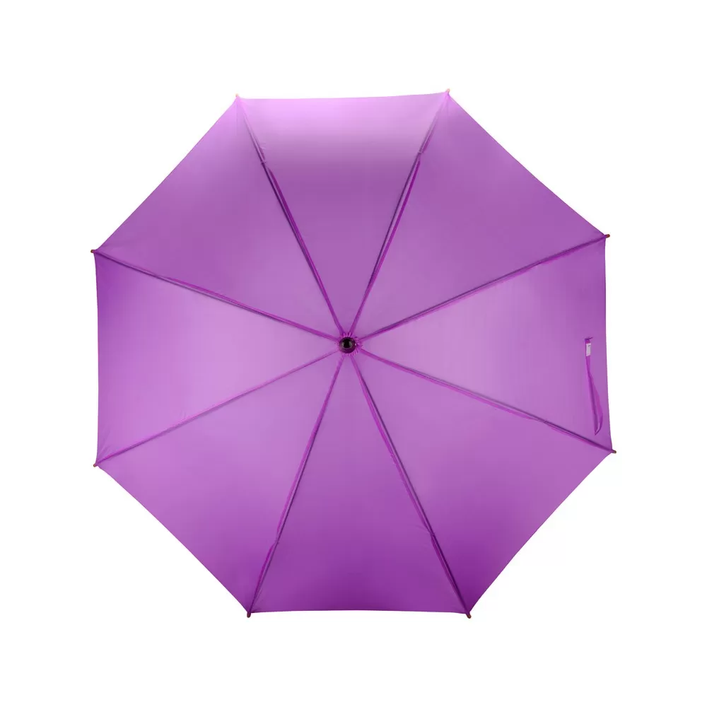 Зонт-трость полуавтоматический с деревянной ручкой, фиолетовый