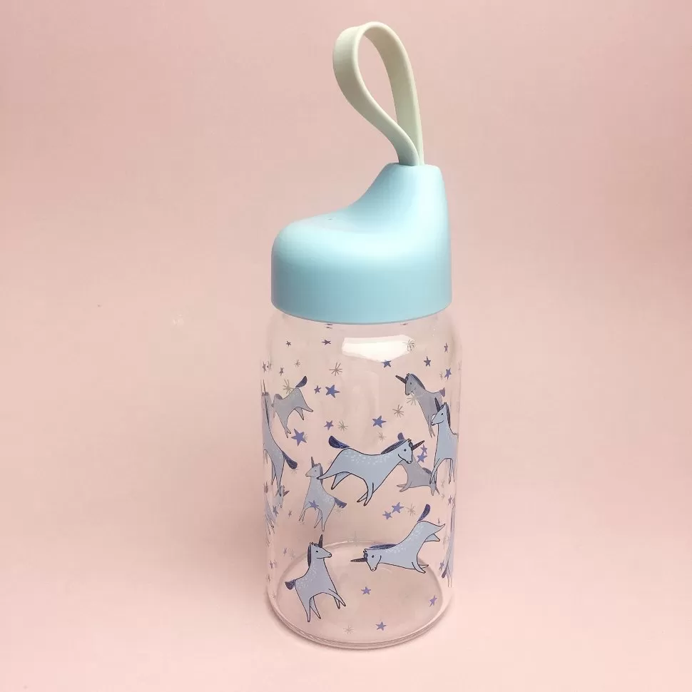 Бутылка для воды Unicorn Pattern blue
