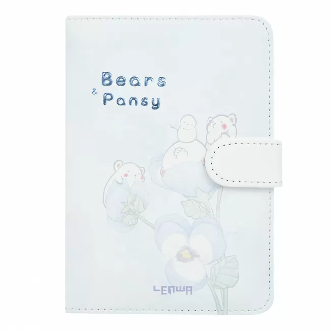 Блокнот Bears pansy (4 медведя в цветах)