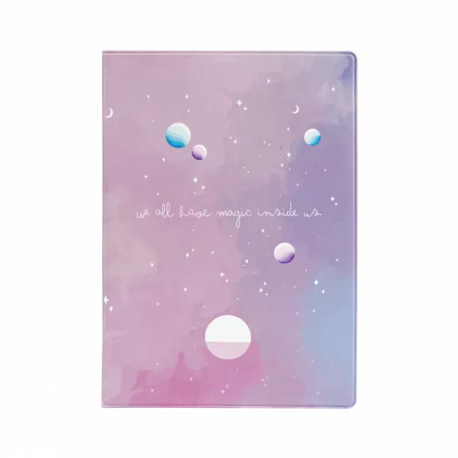Обложка для паспорта Космос (розово-голубой)