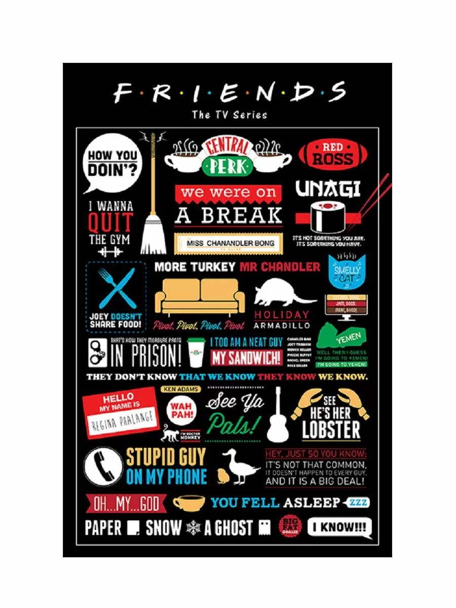 Постер Friends Infographic