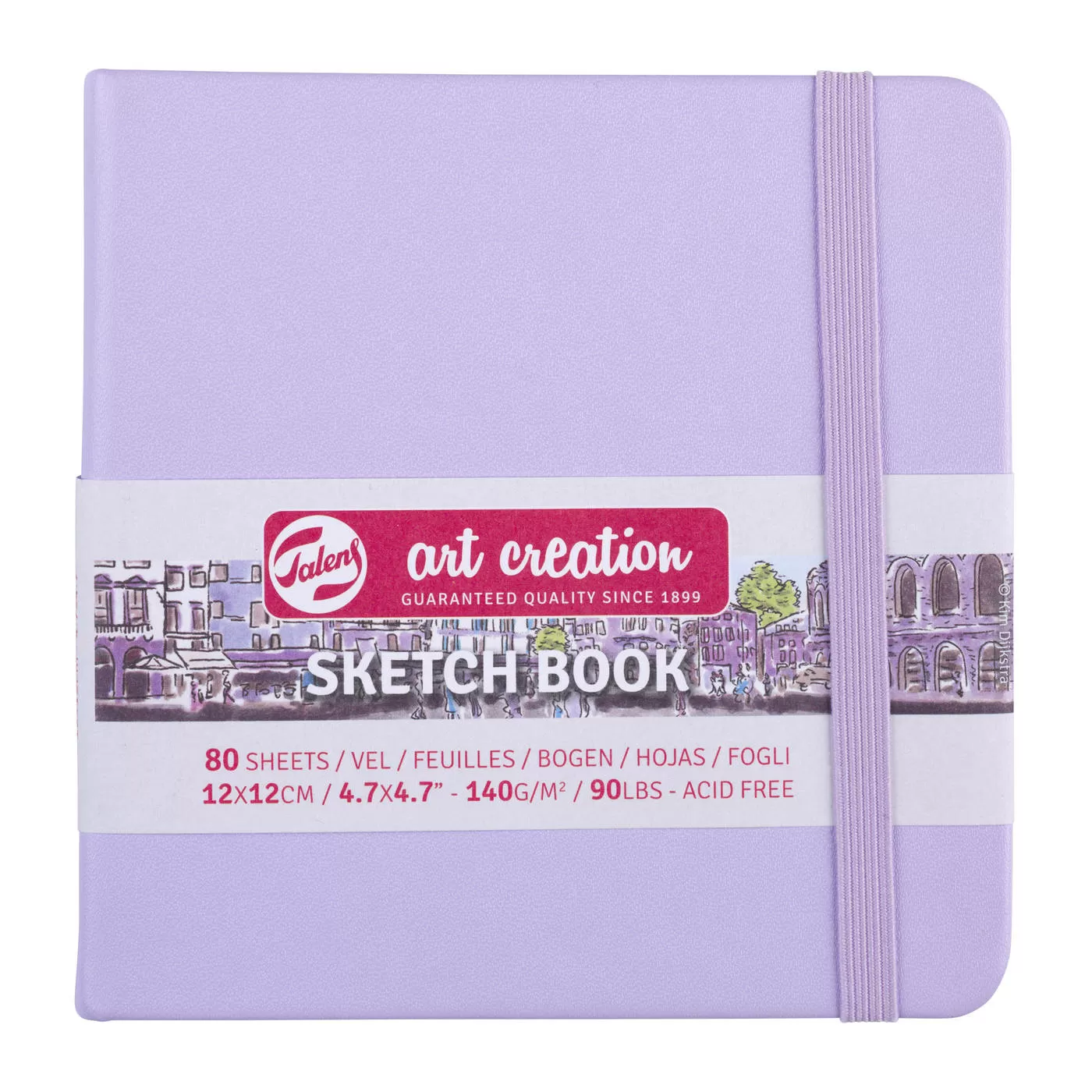 Блокнот для зарисовок Art Creation 140г/кв.м 12*12 см 80л (фиолетовый пастельный)