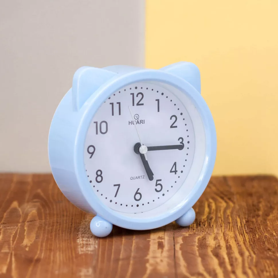 Часы-будильник Cat ears (blue)