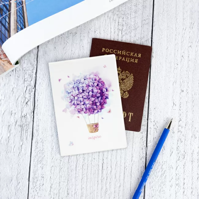 Обложка для паспорта Цветочный шар