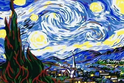 Картина по номерам 20х30 Ван Гог. Звездная ночь (CX4113)