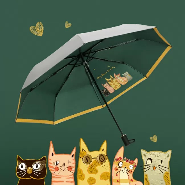 Зонт механический складной Веселые коты
