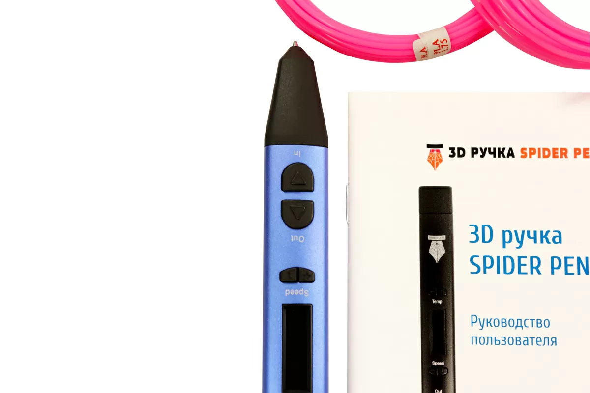3D ручка Spider Pen Pro, сверкающая синий