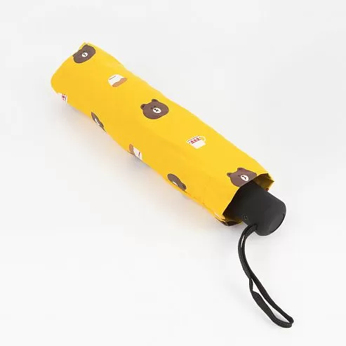 Зонт складной Мишки и кексики (желтый)
