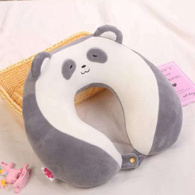 Подушка для путешествий Панда (серый)