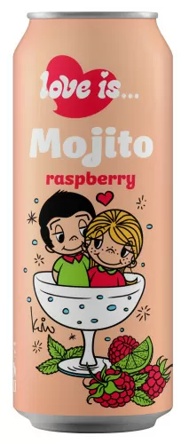 Напиток газированный Love is Mojito со вкусом малины 450 мл.
