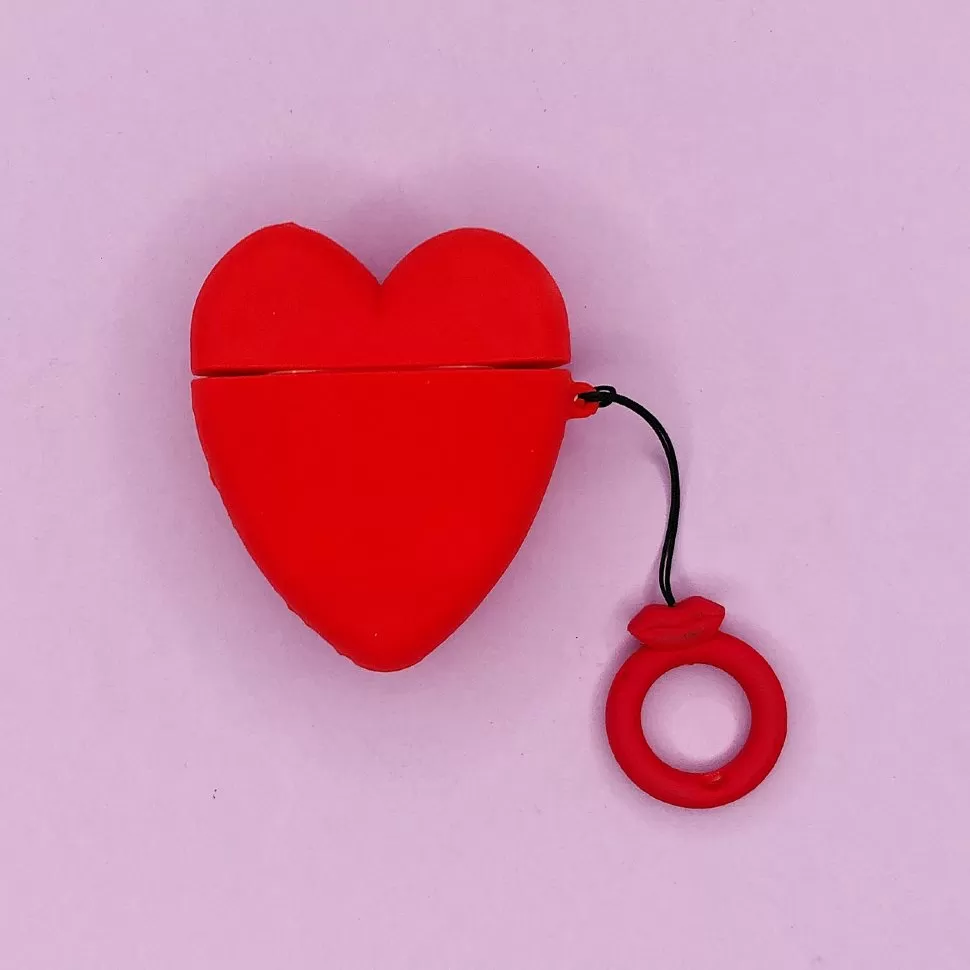 Чехол для airpods Heart (red)
