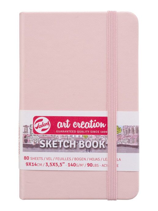 Блокнот для зарисовок Art Creation 140г/кв.м 9*14см 80л (розовый)