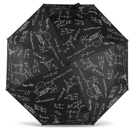 Зонт механический складной Формулы (черный)