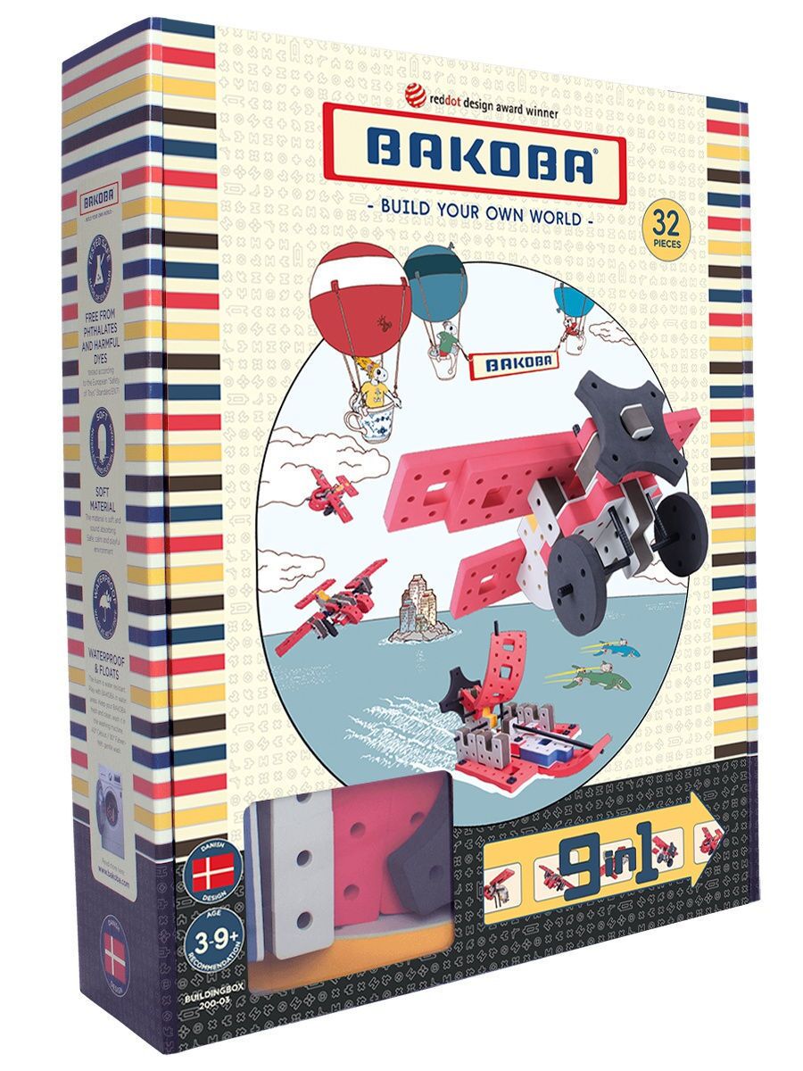Мягкий конструктор BAKOBA - Самолет 32 детали