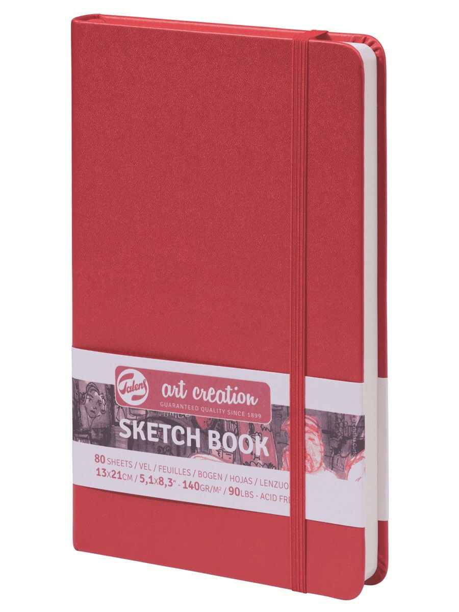 Блокнот для зарисовок Art Creation 140г/кв.м 13*21см 80л (красный)