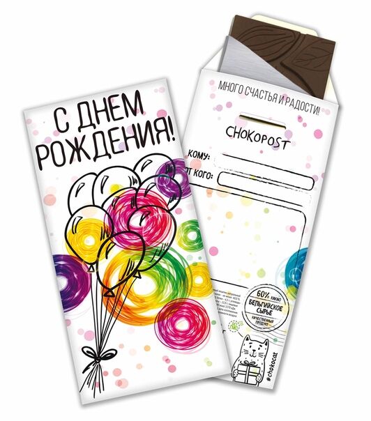 Шоколадный конверт Chokocat С днем рождения