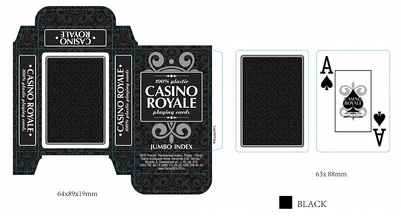 Карты для покера Casino Royale 100% пластик