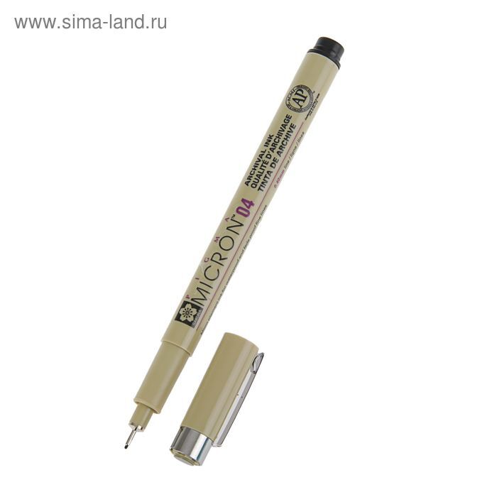 Ручка капиллярная Pigma Micron 0.4мм Черный