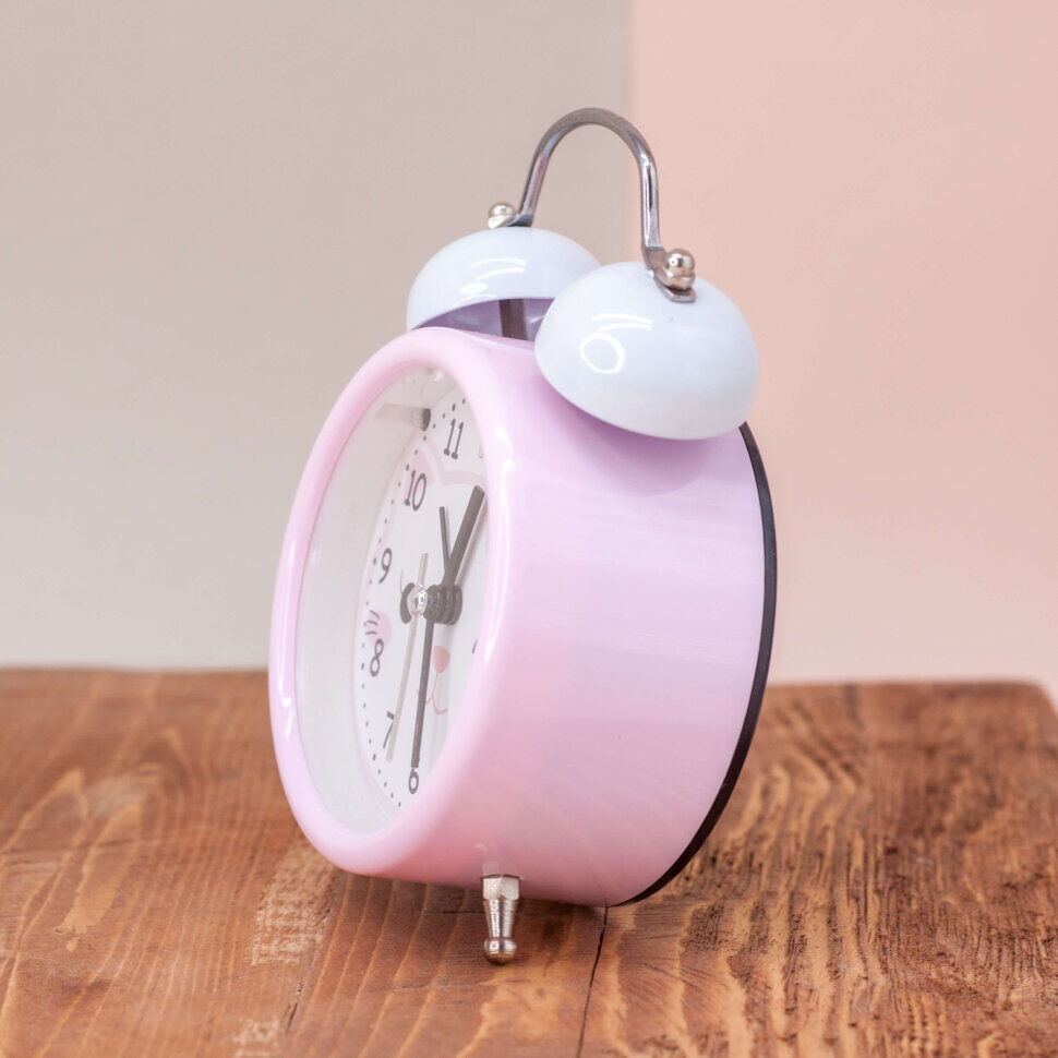 Часы-будильник Funny cat (pink)