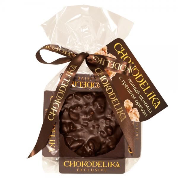 Шоколад темный с грецким орехом 30 гр.