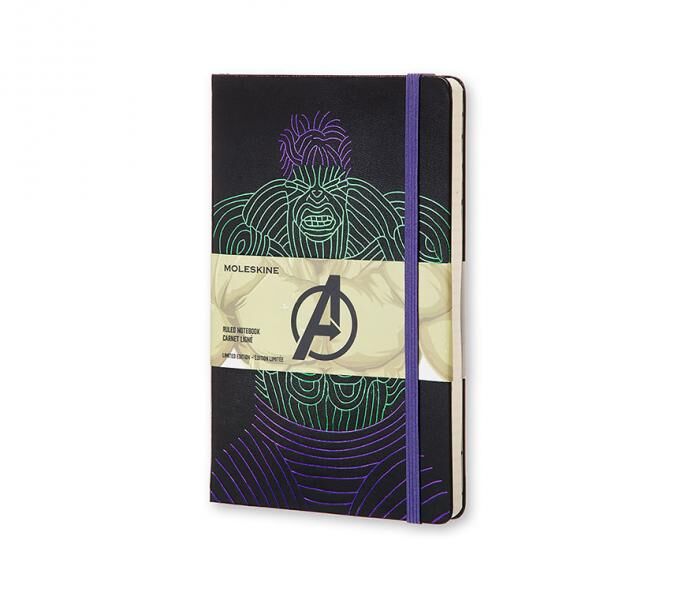 Записная книжка The Avengers Hulk (в линейку), Large черный