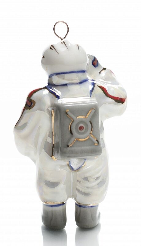 Елочная игрушка Космонавт (белый)