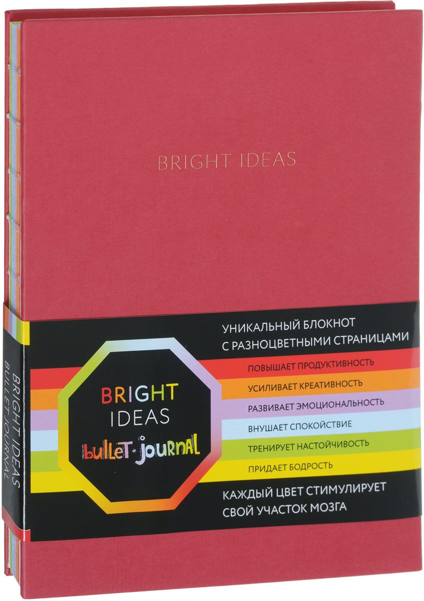Блокнот Bright Ideas (красный) в точку