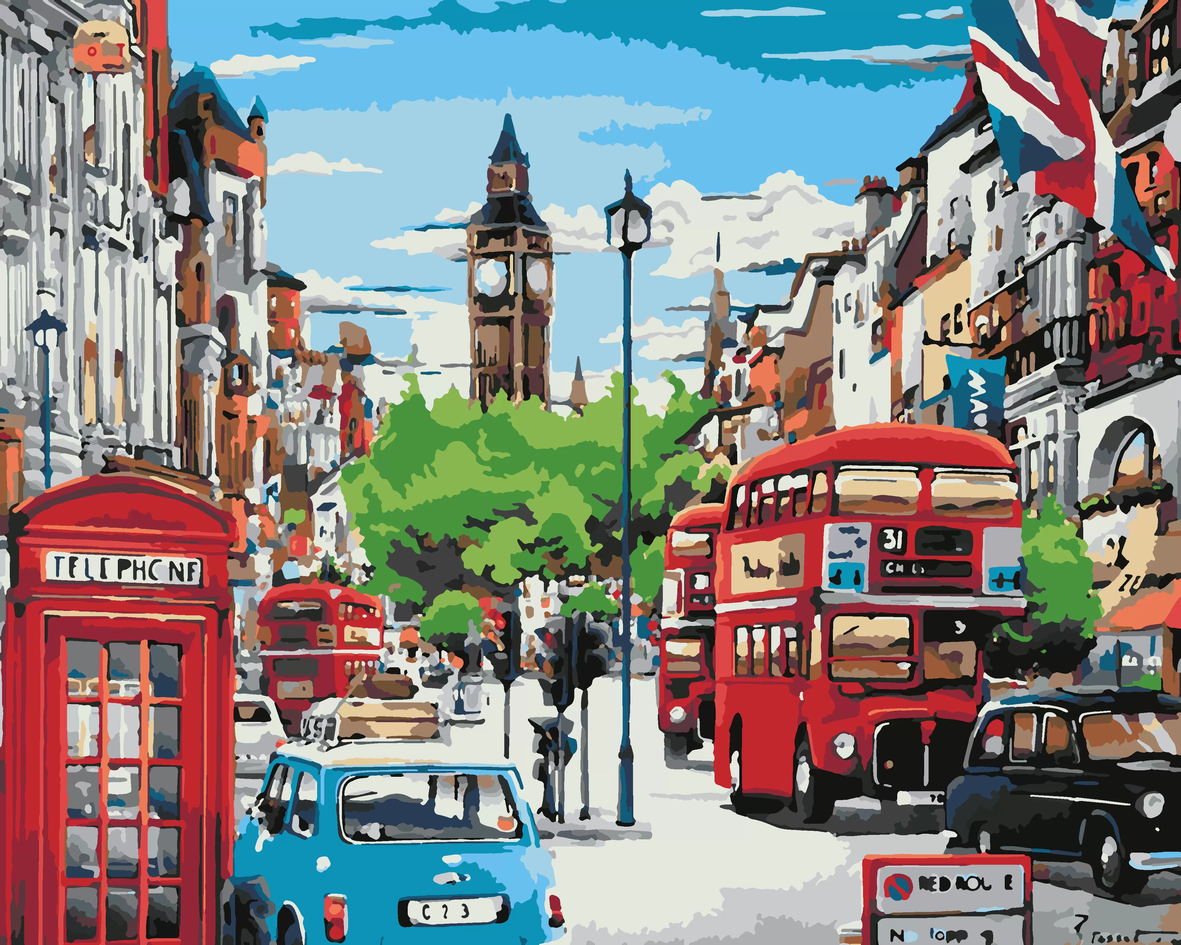Картина по номерам Красочный Лондон
