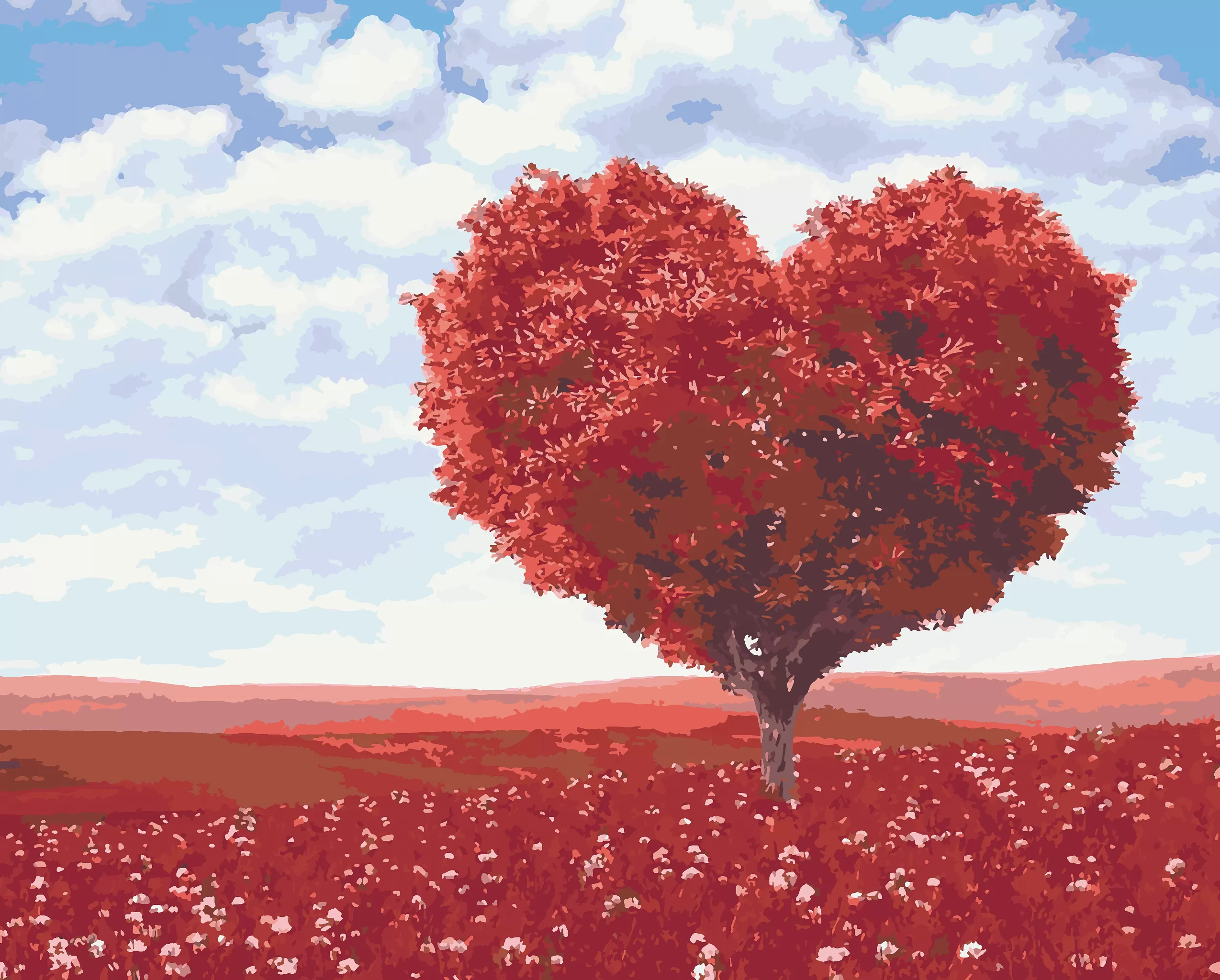 Картина по номерам Дерево любви