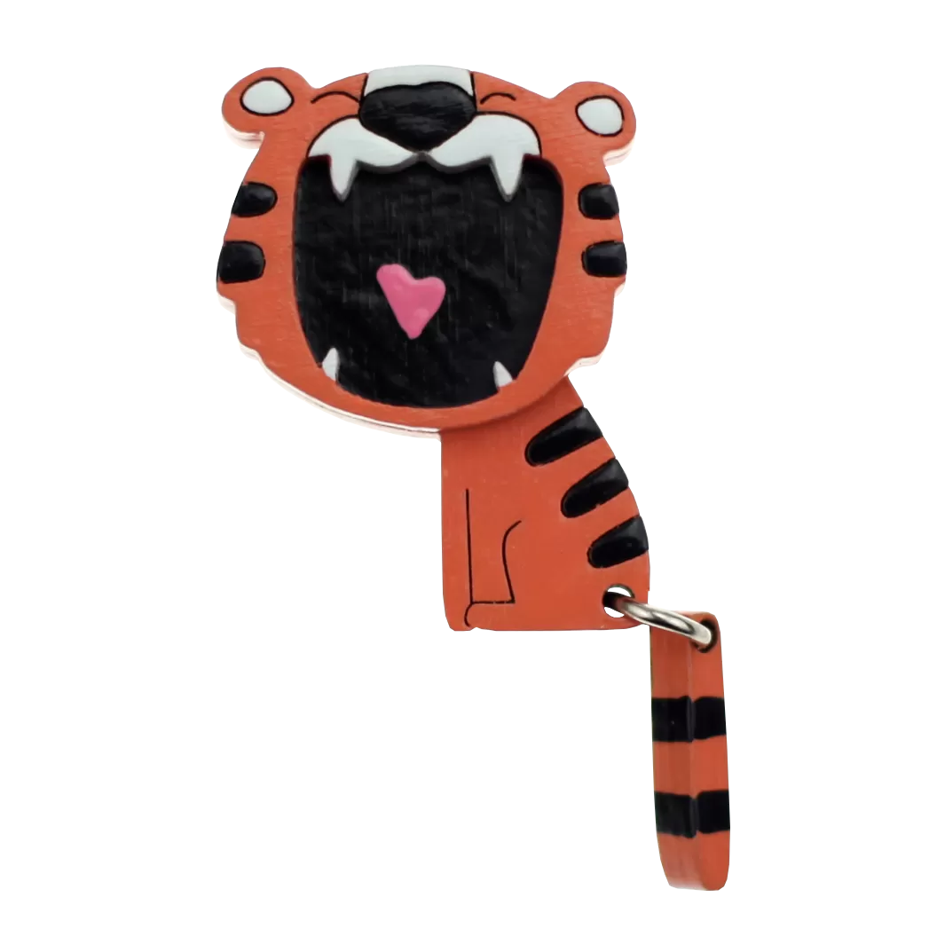 Магнит Тигр с хвостом (оранжевый)