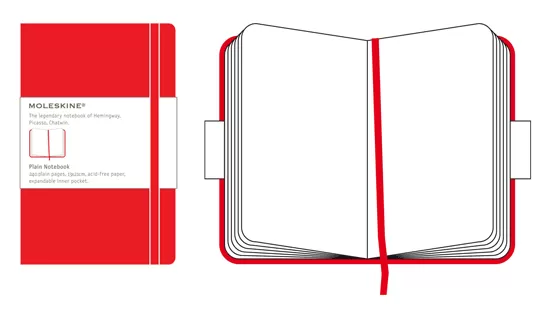 Записная книжка Classic Soft (нелинованная) Large красный