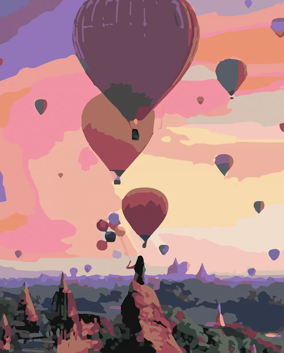 Картина по номерам Воздушные шары 2