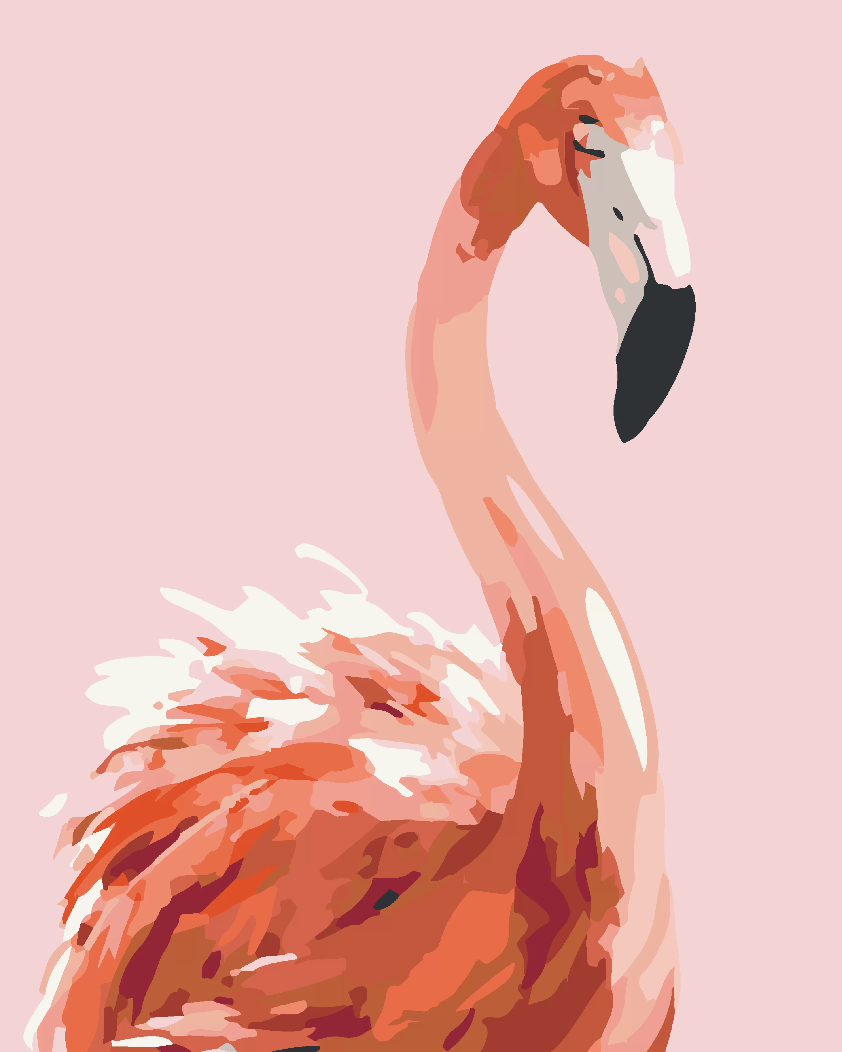 Картина по номерам Фламинго