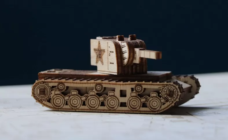 Деревянный конструктор Unit Танк КВ-2