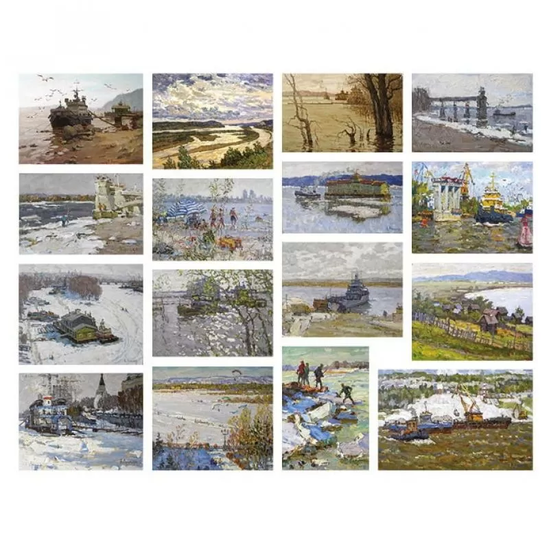 Набор открыток Великая река Волга