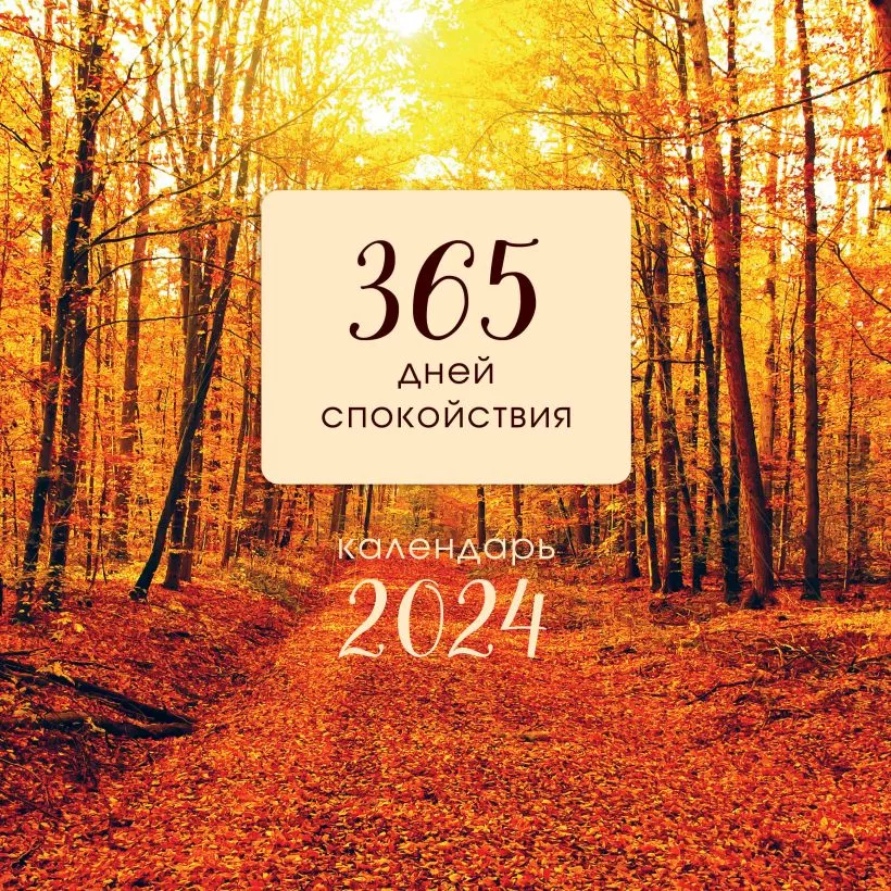 Календарь настенный 365 дней спокойствия на 2024 год (300х300 мм)