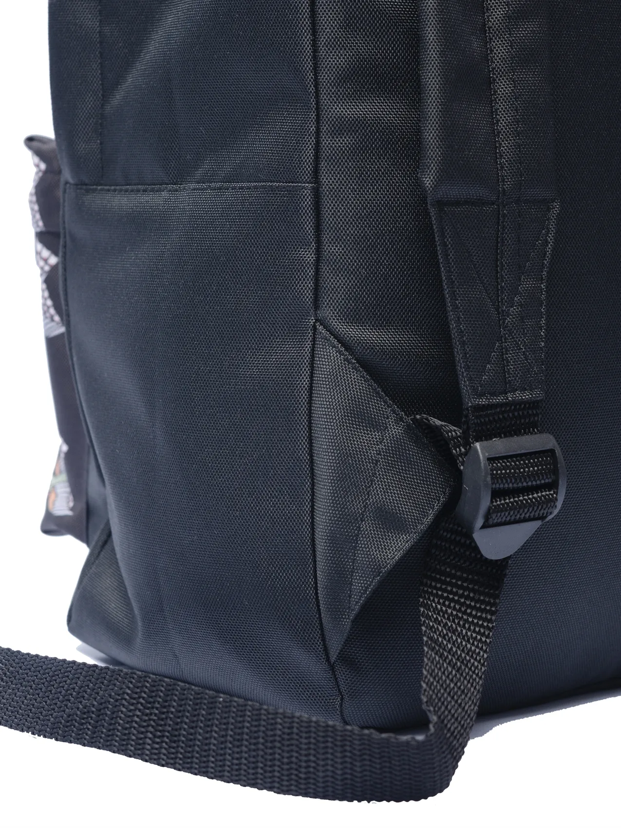 Рюкзак Oldy принт карман (черный, ласточки)