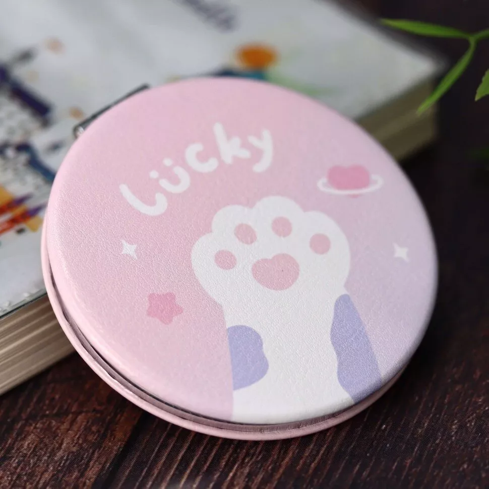 Зеркало Lucky paw (pink)