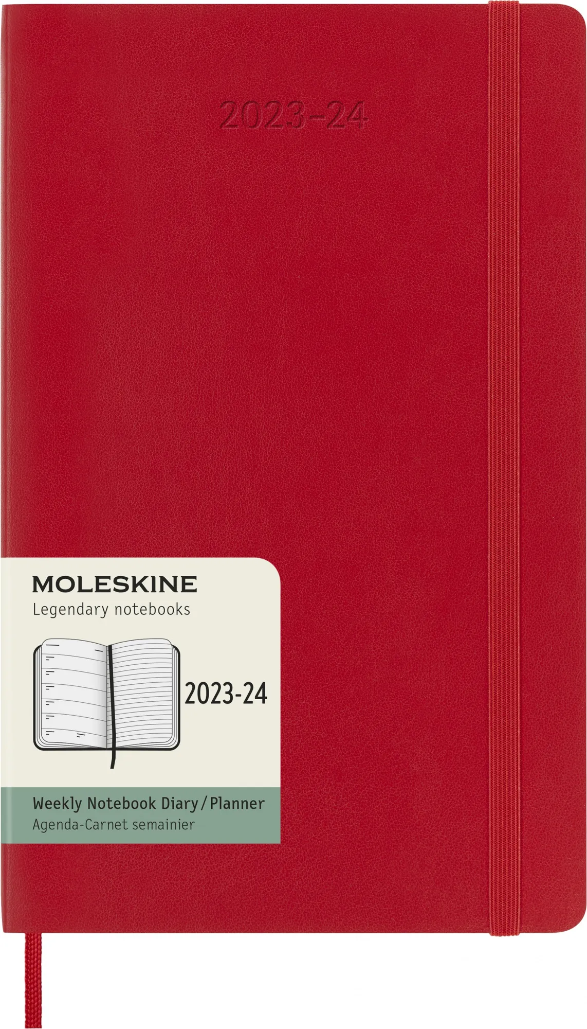 Еженедельник Academic Soft Wknt Large, красный 2023/2024